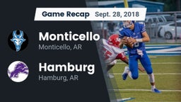 Recap: Monticello  vs. Hamburg  2018