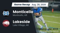 Recap: Monticello  vs. Lakeside  2020