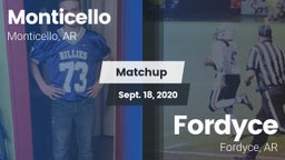 Matchup: Monticello vs. Fordyce  2020