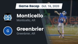 Recap: Monticello  vs. Greenbrier  2020