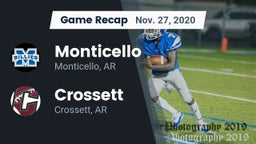 Recap: Monticello  vs. Crossett  2020