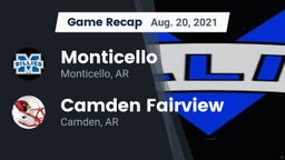 Recap: Monticello  vs. Camden Fairview  2021