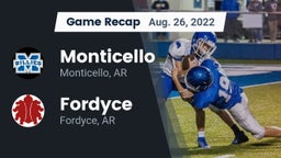 Recap: Monticello  vs. Fordyce  2022