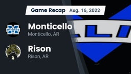 Recap: Monticello  vs. Rison  2022