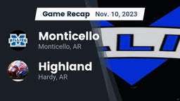 Recap: Monticello  vs. Highland  2023