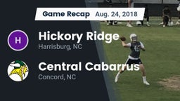 Recap: Hickory Ridge  vs. Central Cabarrus  2018