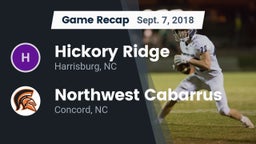 Recap: Hickory Ridge  vs. Northwest Cabarrus  2018