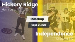 Matchup: Hickory Ridge vs. Independence  2018