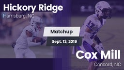 Matchup: Hickory Ridge vs. Cox Mill  2019