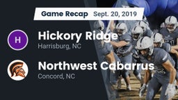 Recap: Hickory Ridge  vs. Northwest Cabarrus  2019