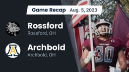 Recap: Rossford  vs. Archbold  2023