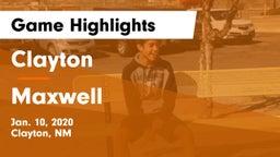 Clayton  vs Maxwell  Game Highlights - Jan. 10, 2020