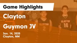 Clayton  vs Guymon JV Game Highlights - Jan. 14, 2020