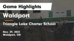 Waldport  vs Triangle Lake Charter School Game Highlights - Nov. 29, 2023