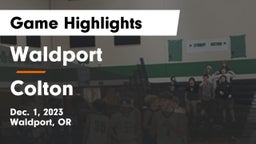Waldport  vs Colton  Game Highlights - Dec. 1, 2023