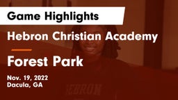 Hebron Christian Academy  vs Forest Park   Game Highlights - Nov. 19, 2022