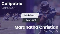 Matchup: Calipatria vs. Maranatha Christian  2017