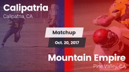 Matchup: Calipatria vs. Mountain Empire  2017