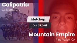 Matchup: Calipatria vs. Mountain Empire  2018