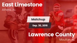 Matchup: East Limestone vs. Lawrence County  2016