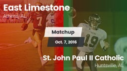 Matchup: East Limestone vs. St. John Paul II Catholic  2016