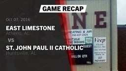 Recap: East Limestone  vs. St. John Paul II Catholic  2016