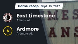 Recap: East Limestone  vs. Ardmore  2017