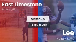 Matchup: East Limestone vs. Lee  2017