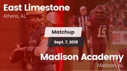 Matchup: East Limestone vs. Madison Academy  2018