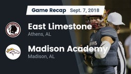 Recap: East Limestone  vs. Madison Academy  2018