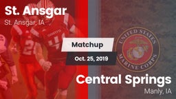 Matchup: St. Ansgar vs. Central Springs  2019