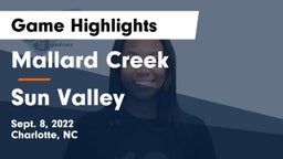Mallard Creek  vs Sun Valley Game Highlights - Sept. 8, 2022
