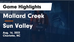 Mallard Creek  vs Sun Valley  Game Highlights - Aug. 16, 2023
