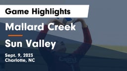 Mallard Creek  vs Sun Valley Game Highlights - Sept. 9, 2023