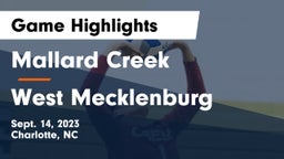 Mallard Creek  vs West Mecklenburg Game Highlights - Sept. 14, 2023