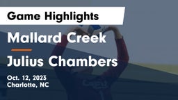 Mallard Creek  vs Julius Chambers  Game Highlights - Oct. 12, 2023