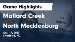 Mallard Creek  vs North Mecklenburg  Game Highlights - Oct. 17, 2023