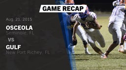 Recap: Osceola  vs. Gulf  2015