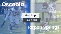 Matchup: Osceola vs. Tarpon Springs  2016