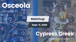 Matchup: Osceola vs. Cypress Creek  2020