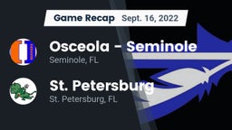 Recap: Osceola  - Seminole vs. St. Petersburg  2022