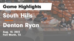 South Hills  vs Denton Ryan  Game Highlights - Aug. 10, 2023