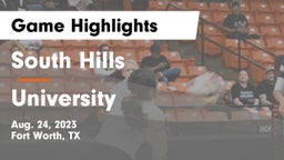 South Hills  vs University  Game Highlights - Aug. 24, 2023