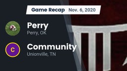Recap: Perry  vs. Community  2020