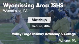 Matchup: Wyomissing vs. Valley Forge Military Academy & College 2016