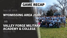 Recap: Wyomissing Area JSHS vs. Valley Forge Military Academy & College 2016