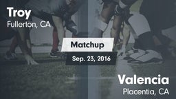 Matchup: Troy vs. Valencia  2016