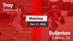 Matchup: Troy vs. Fullerton  2016