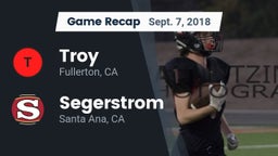 Recap: Troy  vs. Segerstrom  2018