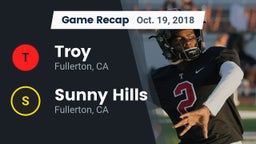 Recap: Troy  vs. Sunny Hills  2018